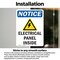 Signmission Electrical Panels Inside Sign With Symbol, 7 in W x Rectangle, Vinyl Decal OS-2PACK-NS-D-710-V-11674 - alternate 2